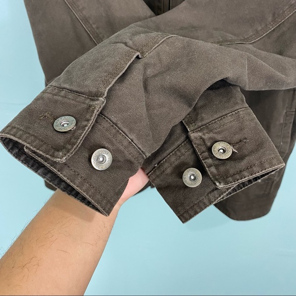 Woolrich Barn Sherpa Lined Jacket Corduroy Collar Sz L - Picture 6 of 11